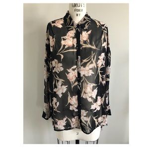 RO & DE FLORAL CHIFFON TOP